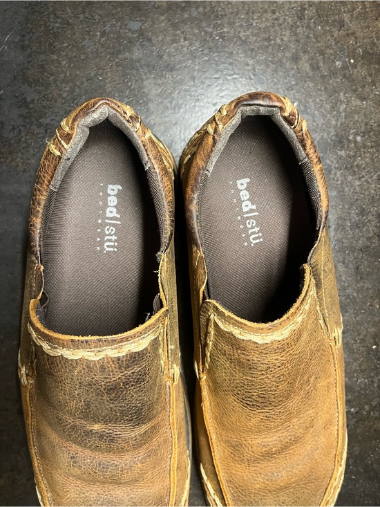 Bed Stu Shoes Men\'s Brown Slip On Distressed Brown Leather Loafer Shoes, 11-11.5 main image 7